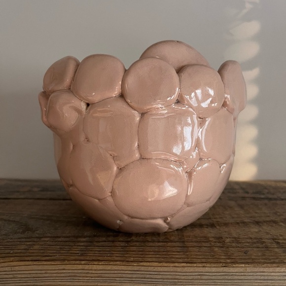 OOAK Pink Ceramic planter pot - Picture 2 of 4